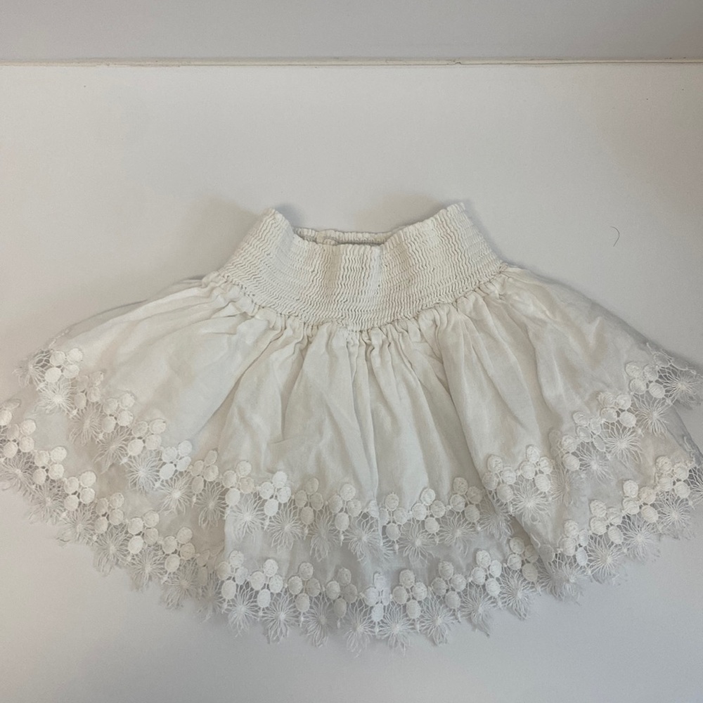 Peixoto Girls White Lace Skirt-Size XS